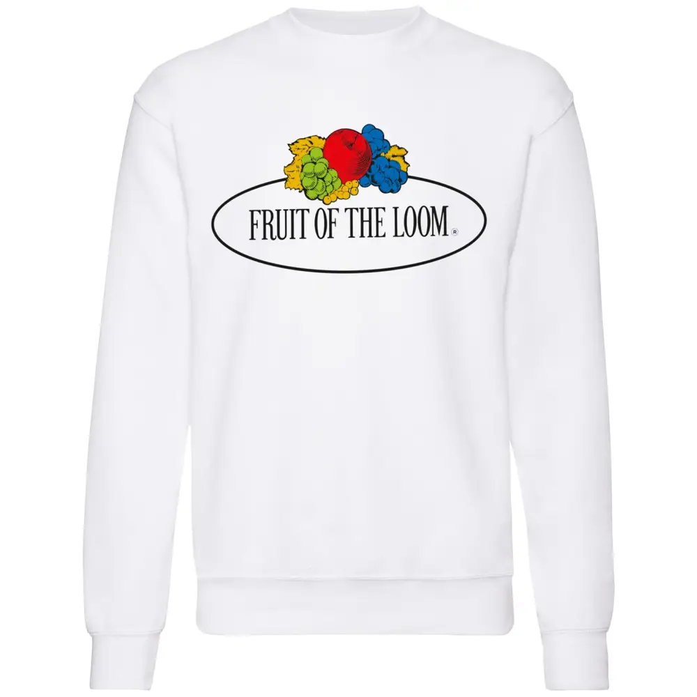 Fotl Vintage Set-in Sweat Large Logo Print Sweater - Fruit Of The Loom